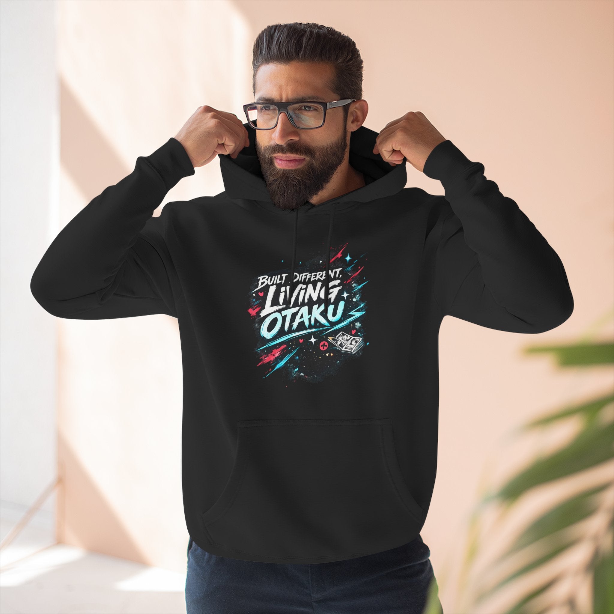 Otaku Hoodie — "Living Otaku" Anime Graphic Pullover