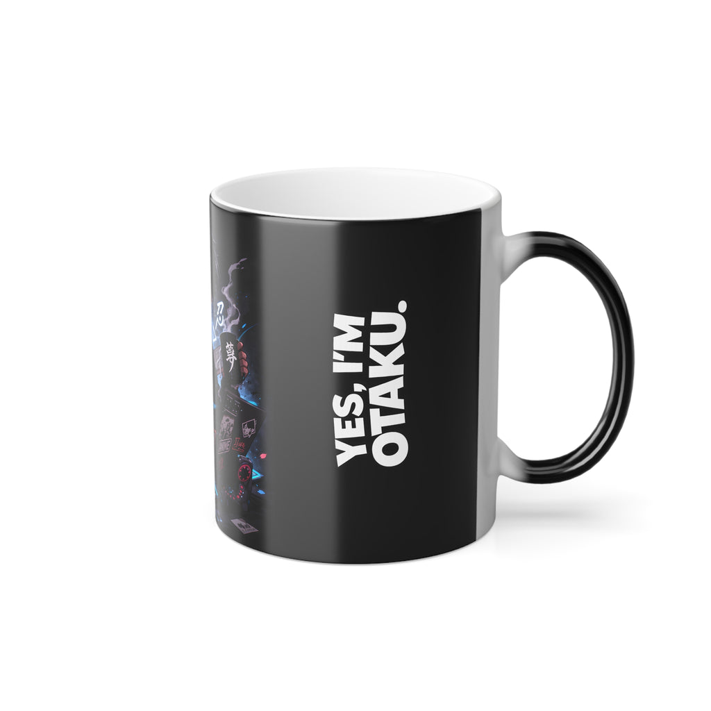 Color Morphing Mug — "Born to Watch, Die as Otakus" Anime Heat-Change Coffee Cup (11oz)